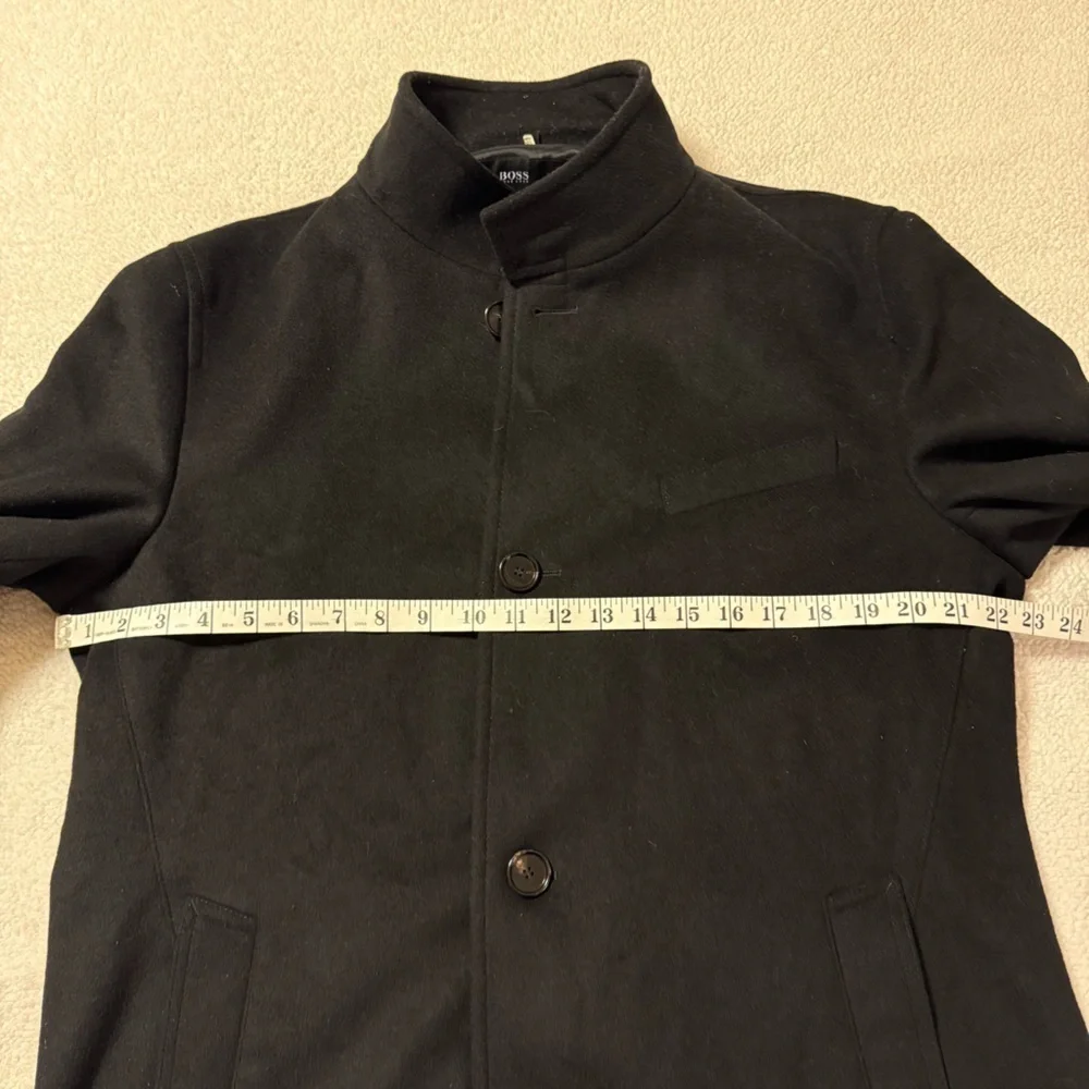 Hugo Boss Black Wool Cashmere Blend Over Coat  Shanty1 Slim Fit Classic Jacket